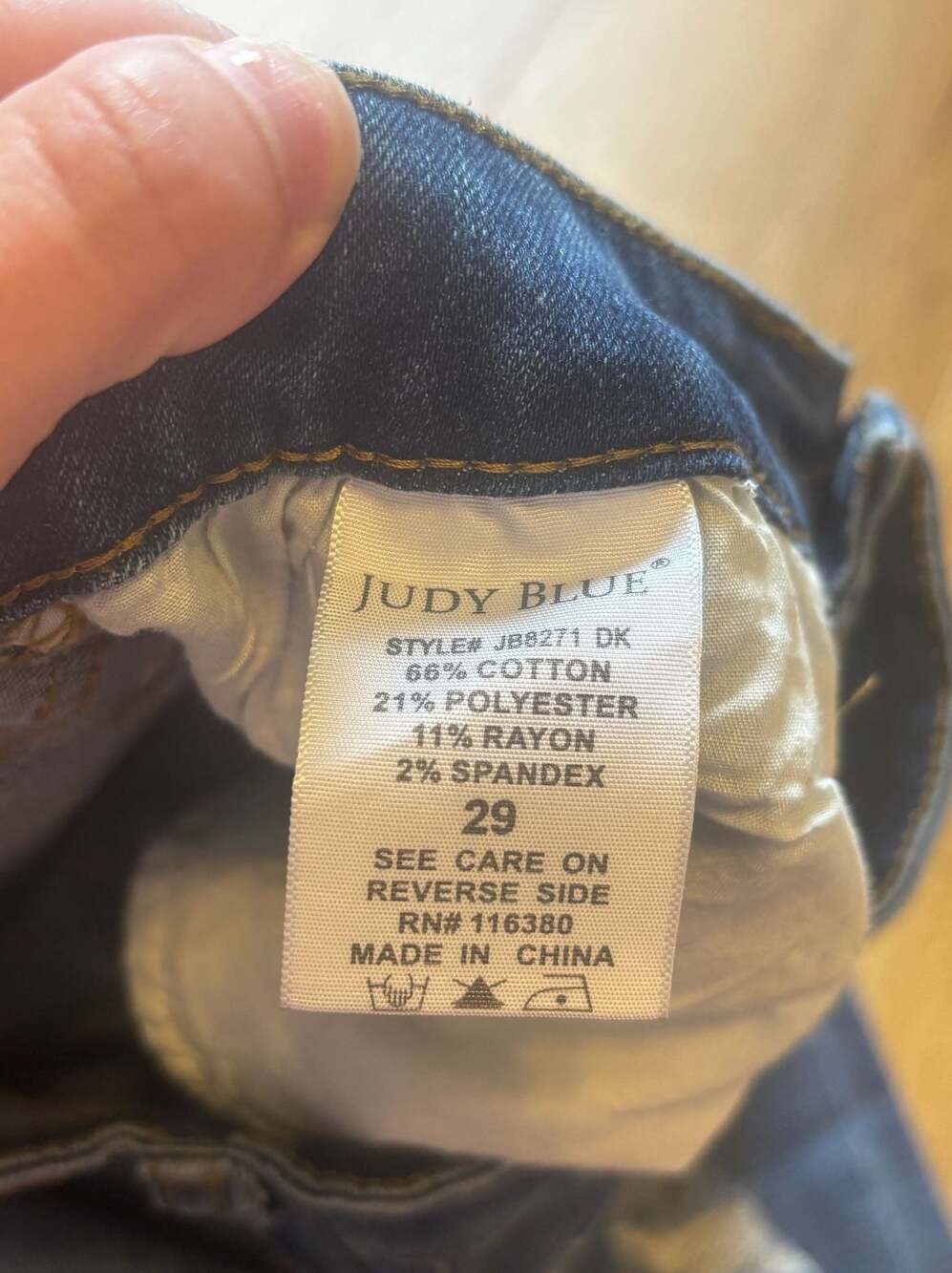 Judy Blue JB8271 DK Distressed Skinny Jeans Size 29 - Picture 5 of 7